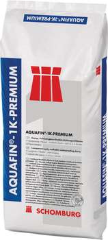 ถุง AQUAFIN-1K PREMIUM ปูนผสมกันซึมแบบยืดหยุ่นส่วนผสมเดียวที่พร้อมสำหรับการติดตั้งวัสดุตกแต่งชั้นสุดท้ายอย่างรวดเร็ว โดย SCHOMBURG
