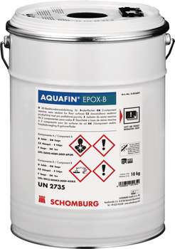 combination packaging AQUAFIN-EPOX-B 2 component reaction resin waterproofing for floors by SCHOMBURG