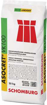 bag ASOCRET-VK100 Cementitious under-grouting mortar, highly flowable by SCHOMBURG