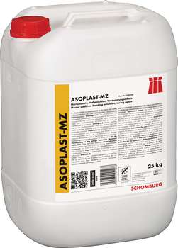 canister ASOPLAST-MZ Mortar additive, bonding emulsion, evaporation protection by SCHOMBURG
