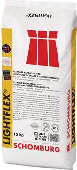 bag LIGHTFLEX Flexible and extra-light multi-function tile adhesive S1 by SCHOMBURG